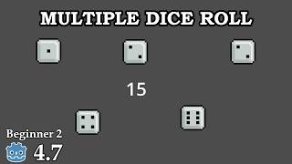 How to roll multiple dice - Learn Godot 4 2D - no talking screenshot 1