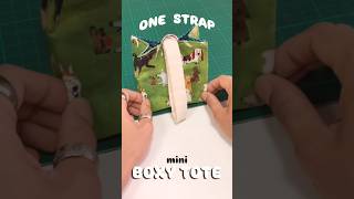 One Strap mini Boxy Tote with a slide-design ✨🫶🏻 #sewingforbeginners #diy #sewing