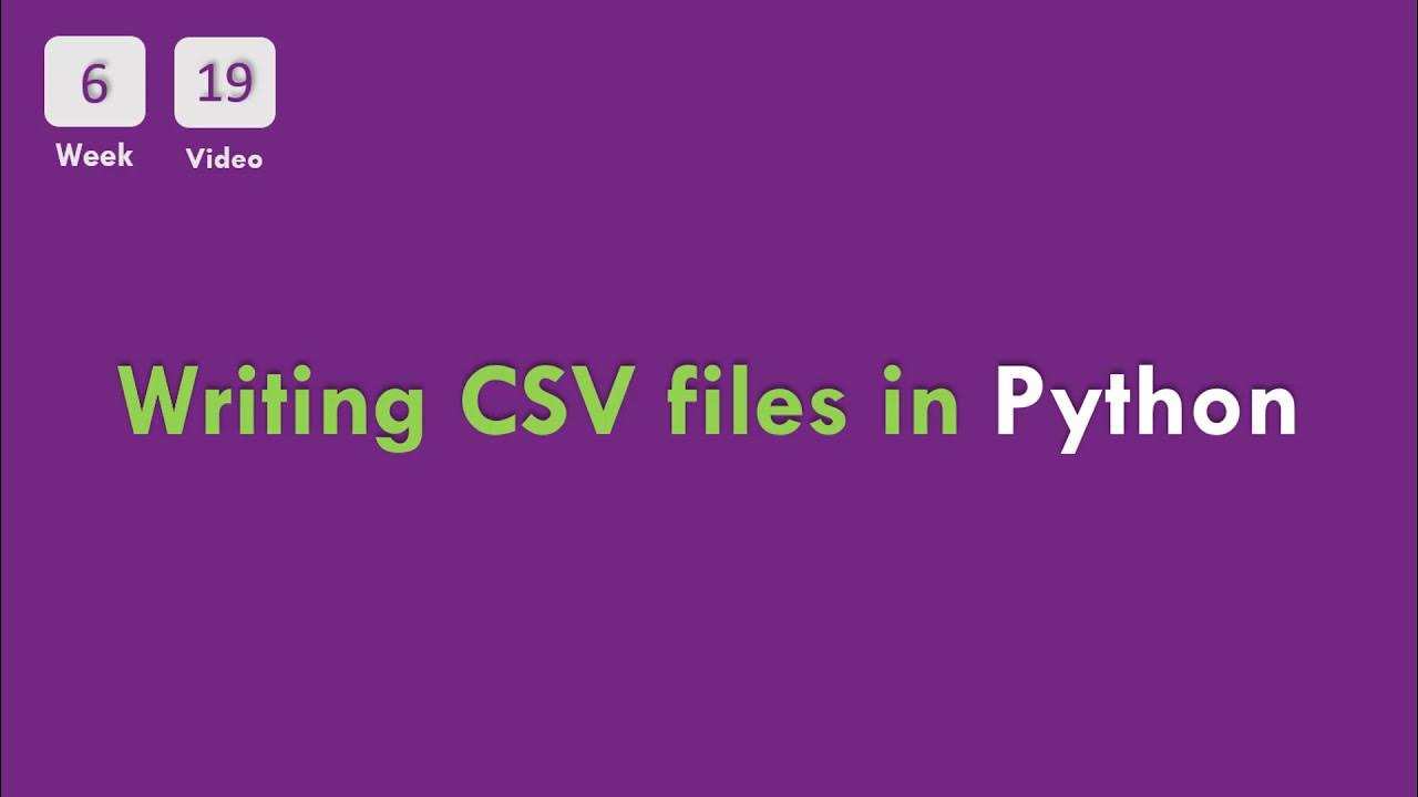 [6-19] CS50x In Arabic - Python - How to Write to CSV Files in Python ...