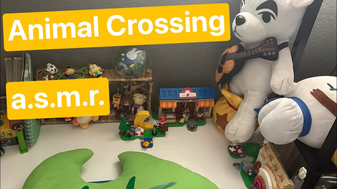 ASMR- Animal Crossing collection🦝🐈‍⬛🦔🐾 (tapping, whispers, show and tell)