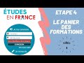 Comment constituer le panier des formations   campus france