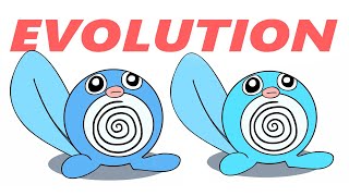 POLIWAG - Evolution Normal and Shiny, Pokemon Transformation Animation - Poliwhirl, Poliwrath