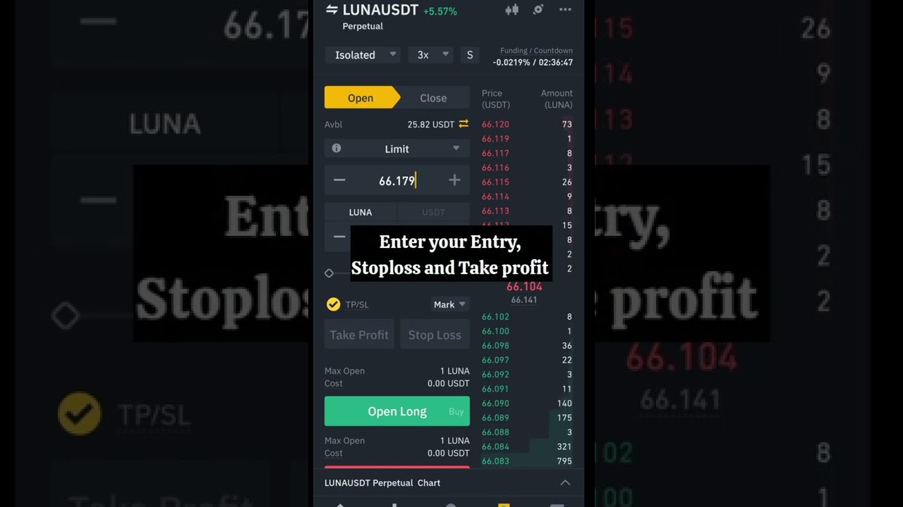 How to setup a #SHORT trade signal on #Binance - #LUNA