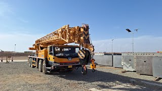 mobile crane xcmg 70ton at precast yard  in neomcity #neomcity #saudiarabia