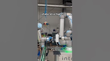 Cobots giving each other high five 🙌🏻🥳 #robot #cobot #automation #robotics #innovation