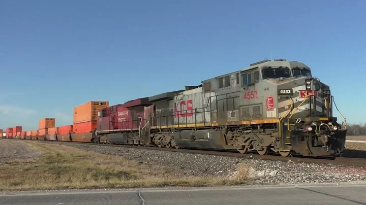 A KCSM Grey Ghost Leading 181 on the CPKC Ottumwa Sub