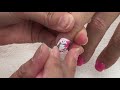 Fancy Flowers for short acrylic nail/YouTube Amy Huynh