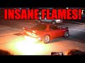 JDM vs. MUSCLE CARS SEND IT LEAVING CAR MEET!! (2 Steps, Flames, Burnouts, Drifts)