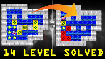 Sokoban level 14  solved !!!!! || Kids Gamer || Sokoban