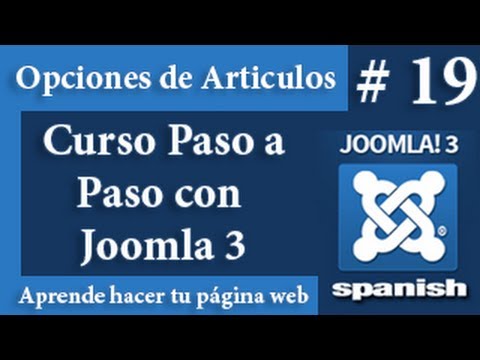 Opcines de los artículos en Joomla