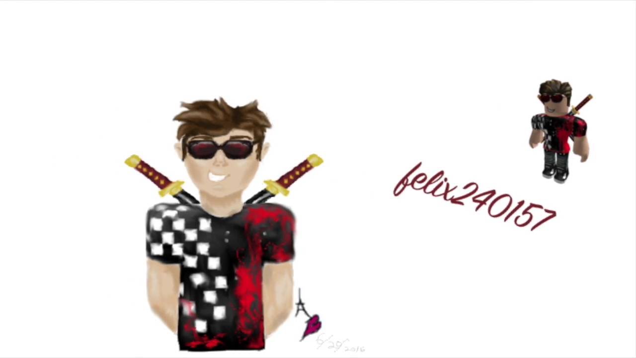 Drawing Of Roblox Character Felix240157 Youtube