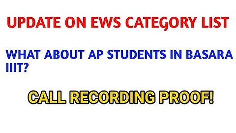 basaraiiit PHASE-1 selection list 2021|EWS category list|ap students list |basara iiit results 2021