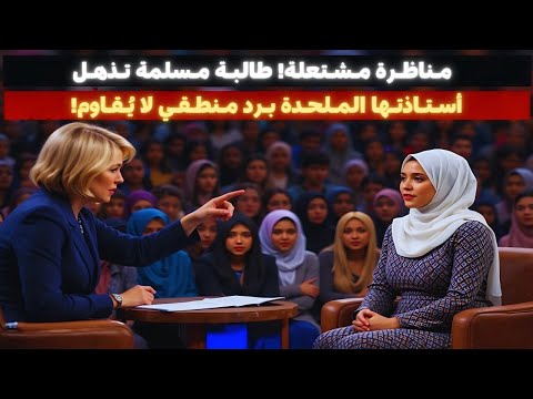 فتاة محجبة تتحدى أستاذة الفلسفة في أرقى الجامعات شاهد كيف قلبت الموازين