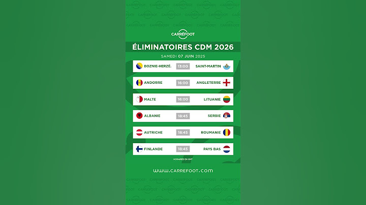 EUROPE - QUALIFS COUPE DU MONDE 2026 : le programme de ce jour !