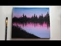 Easy Forest Acrylic Painting for Beginners | Acrylic Painting Ideas