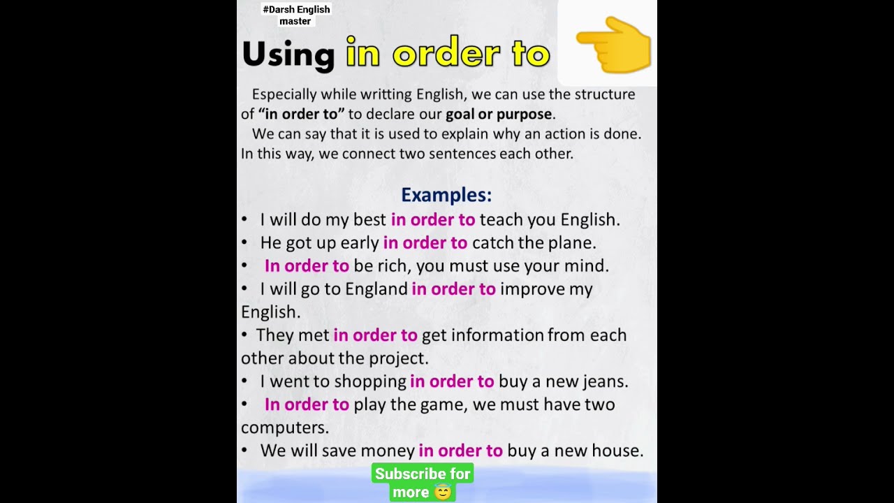 In Order To Sentences For Speaking English Practice Viral Short Aleenarais Viralshortsvideos
