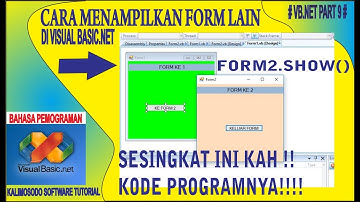 Cara menampilkan form lain di vb.net // vb.net part 9