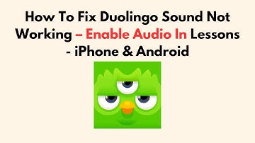 How To Fix Duolingo Sound Not Working – Enable Audio In Lessons - iPhone & Android