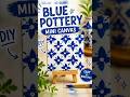 Rajasthani Blue Pottery Painting on Mini Canvas |#youtubeshorts #bluepottery #art #viral #explore