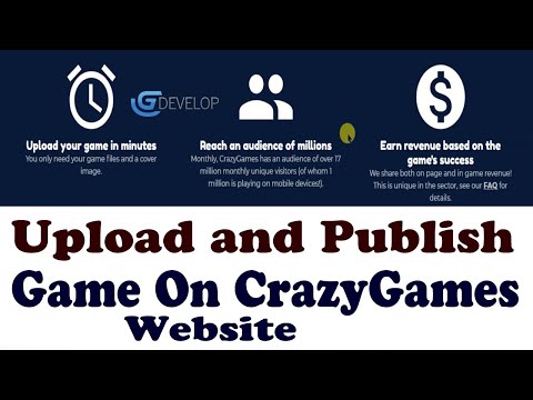 Upload And Publish Game On Crazygames Website Free