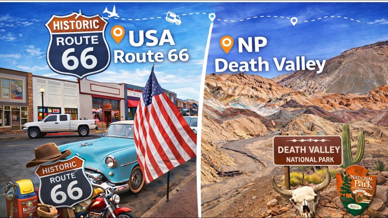 USA - ROUTE 66: To nejlepší z Matky cest! 🇺🇸 Williams, Seligman, Kingman & Death Valley