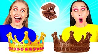 Real Food vs Chocolate Food Challenge #7 by DaRaDa Challenge