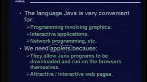 Lecture -28  Java Applets -Part:I