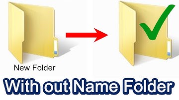 How to Create New Folder without Name, folder create without name