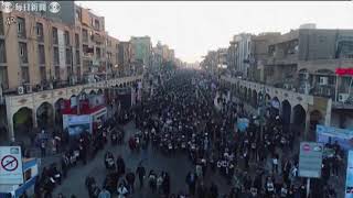 ソレイマニ司令官の遺体、イラン到着　数千人が葬列の行進