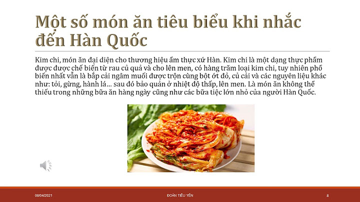 Tiêu luận văn hóa ẩm thực hàn quốc