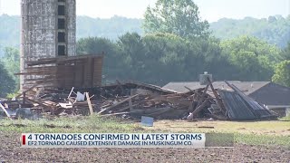 Four tornadoes confirmed in central Ohio from Wednesday storms