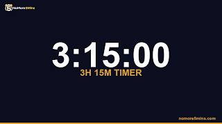 3 Hours 15 Minute Timer — 195 Minute Countdown Timer with Alarm