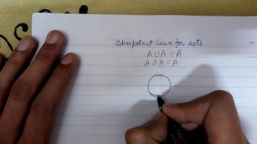 idempotent laws for sets