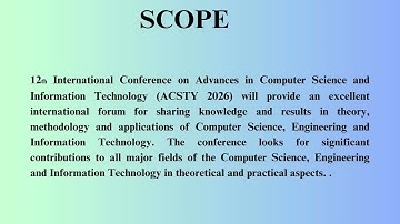 12th International Conference on Advances in Computer Science and Information Technology