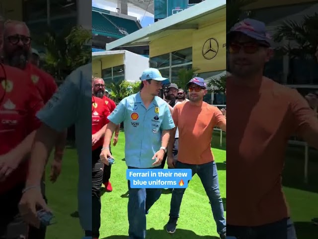 Carlos Sainz and Charles Leclerc in their new threads 👕 #shorts