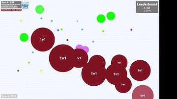 LITTLE GAMEPLAY AGAR.IO // 1v1 PRIVATE SERVER w/louise levy