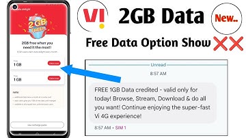 Vi free 1gb data | free 1 gb data vi me kaise le | free 1gb data problem | vi sim me free data kaise