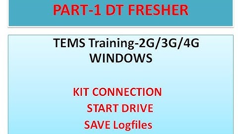 TEMS Investigation Training Part-1 ||