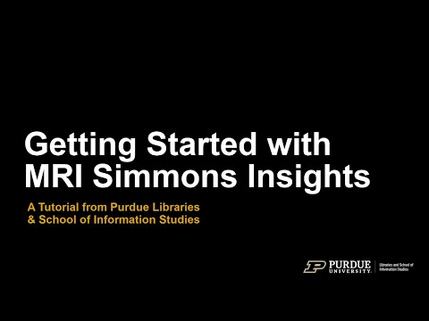 Getting Started with MRI Simmons Insights