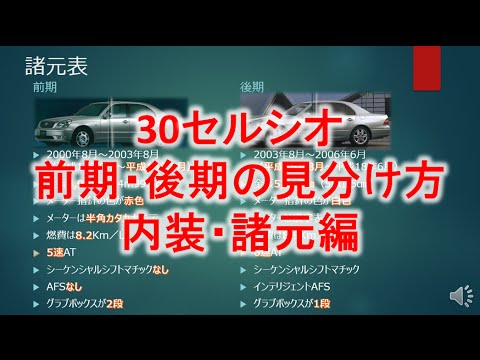 30セルシオ 前期 後期の見分け方 内装編 Youtube