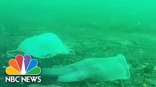 Discarded Coronavirus PPE Ending Up In The Ocean | NBC News NOW
