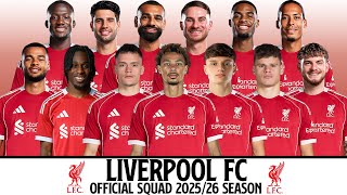 Liverpool Fc Official Squad Season 202526 Liverpool Fc Premier League Squad 202526