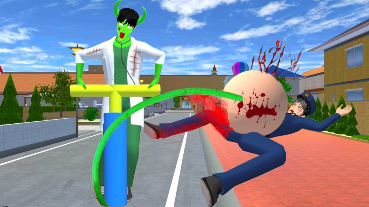 Беременную полицейскую из Тайги похитил зомби-доктор и сделал ей инъекцию 😱🤣 #симуляторшколысакуры