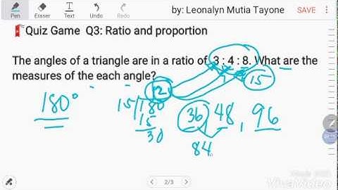 Ratio and proportion - Angles of a triangle
