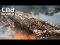 In indonesia rivers flow with trash