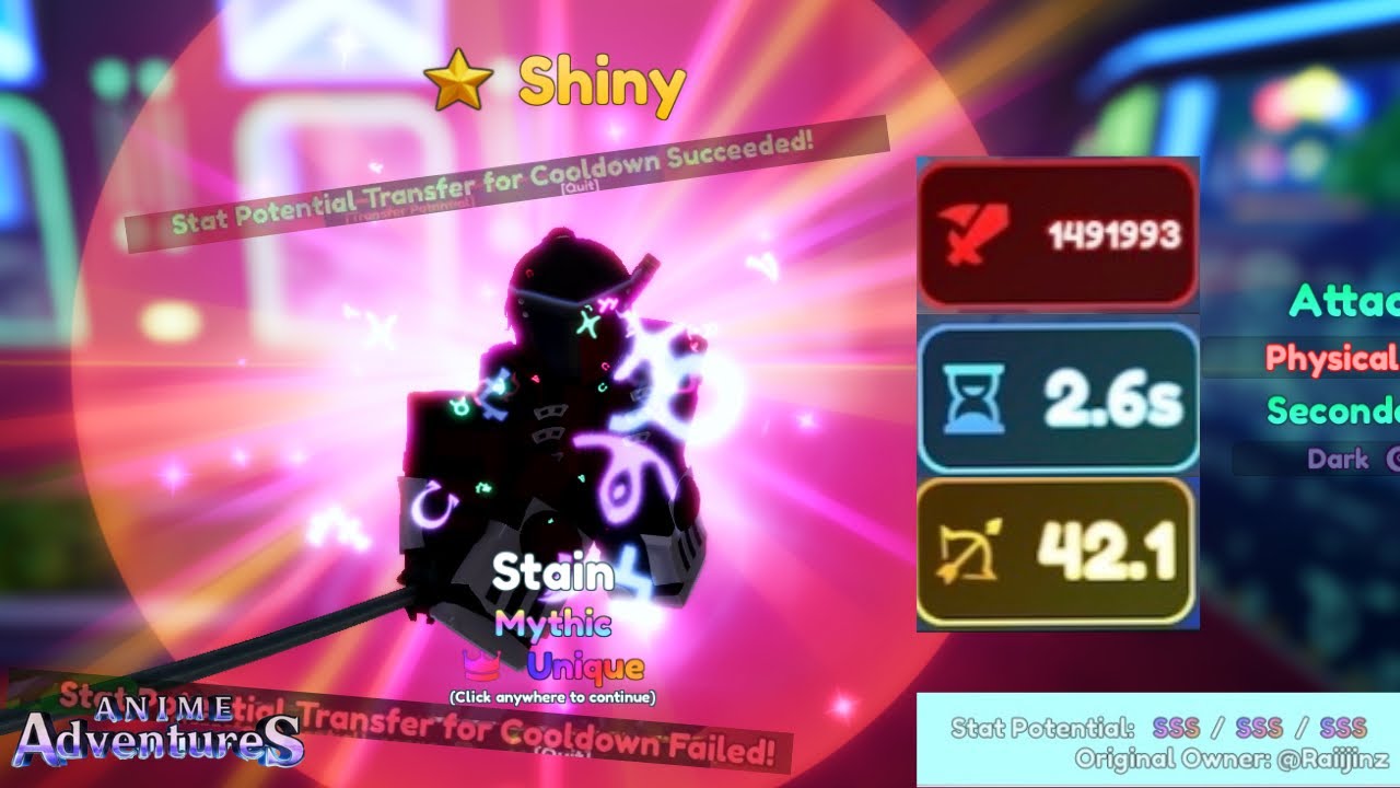 SSS/SS/SSS Shiny Power (Fiend) - Anime Adventures