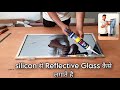 Steel के Door मे Reflective glass कैसे लगाए || Silicon से Blue Reflective glass कैसे चिपकाए |Glass