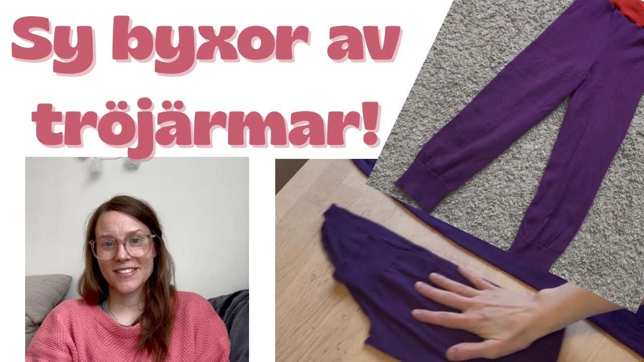 Sy enkla barnbyxor av tröjärmar!