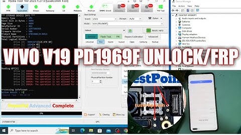 VIVO V19 PD1969F Screen/FRP Unlock Hydra Tool 2023