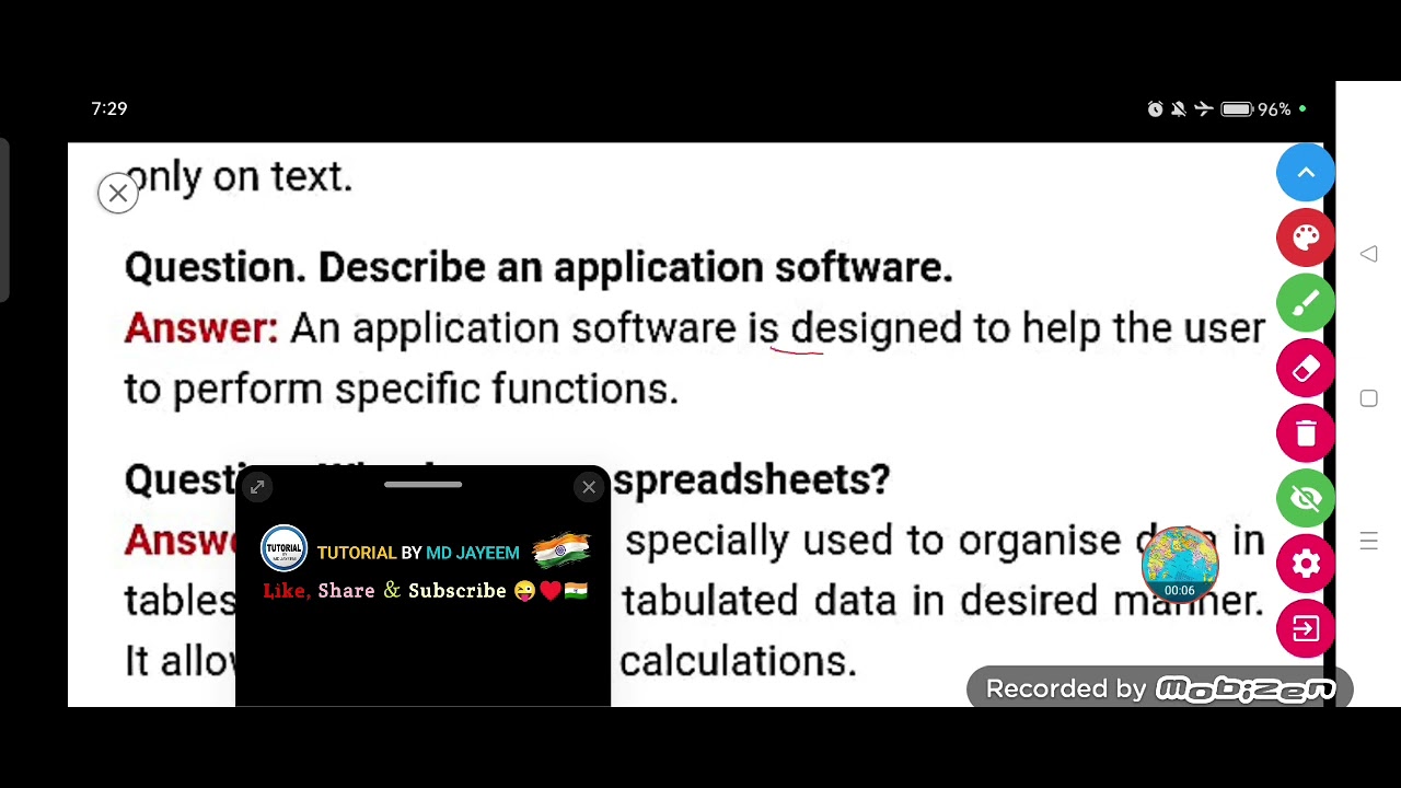 Describe an application software. - YouTube